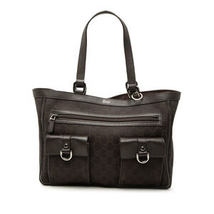 Pre-Loved Gucci GG Denim Abbey D Ring Pocket Tote